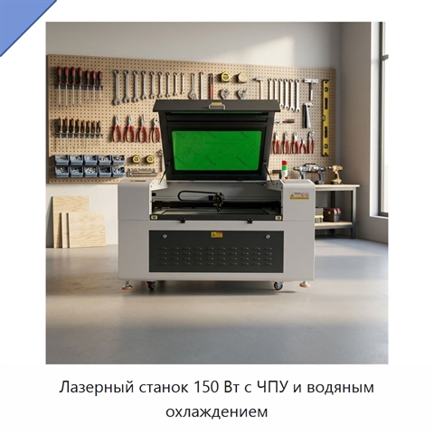 Лазерный станок 150 Вт с ЧПУ и водяным охлаждением
