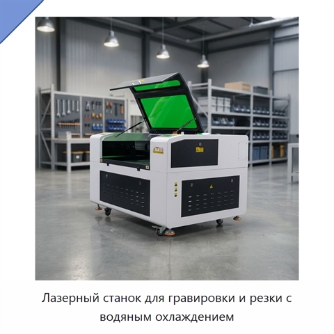 Лазерный станок для гравировки и резки с водяным охлаждением