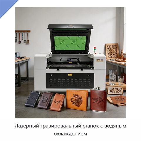 Лазерный гравировальный станок с водяным охлаждением