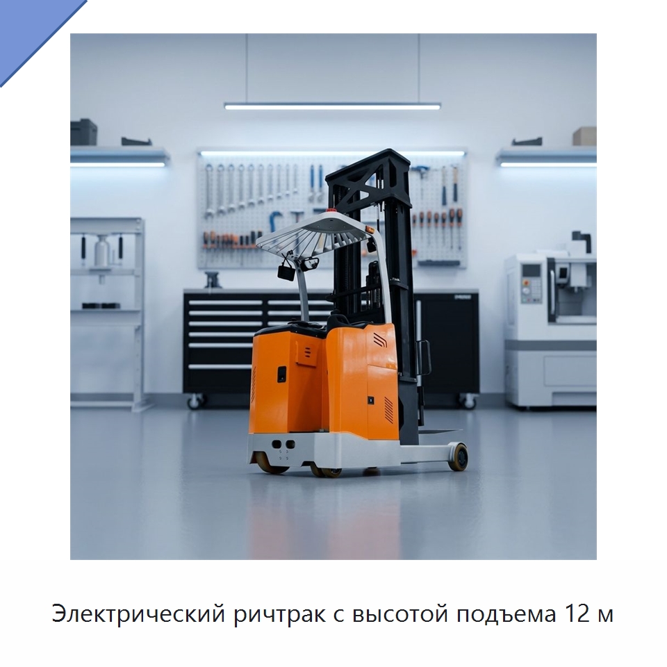 Электрический ричтрак с высотой подъема 12 м — Вилочные погрузчики