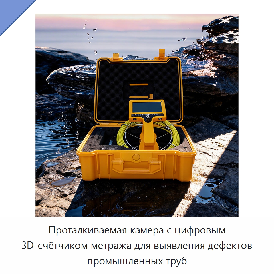 Проталкиваемая камера с цифровым 3D-счётчиком метража для выявления дефектов промышленных труб — Специальные испытательные приборы