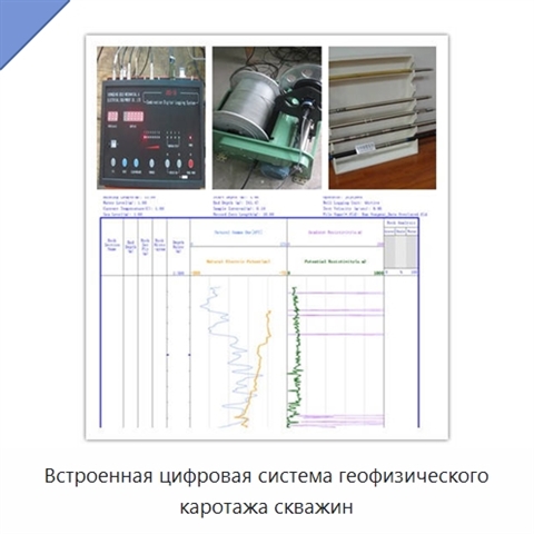 Встроенная цифровая система геофизического каротажа скважин