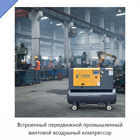Встроенный передвижной промышленный винтовой воздушный компрессор