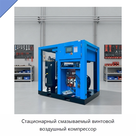Стационарный смазываемый винтовой воздушный компрессор