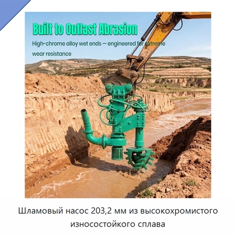 Шламовый насос 203,2 мм из высокохромистого износостойкого сплава