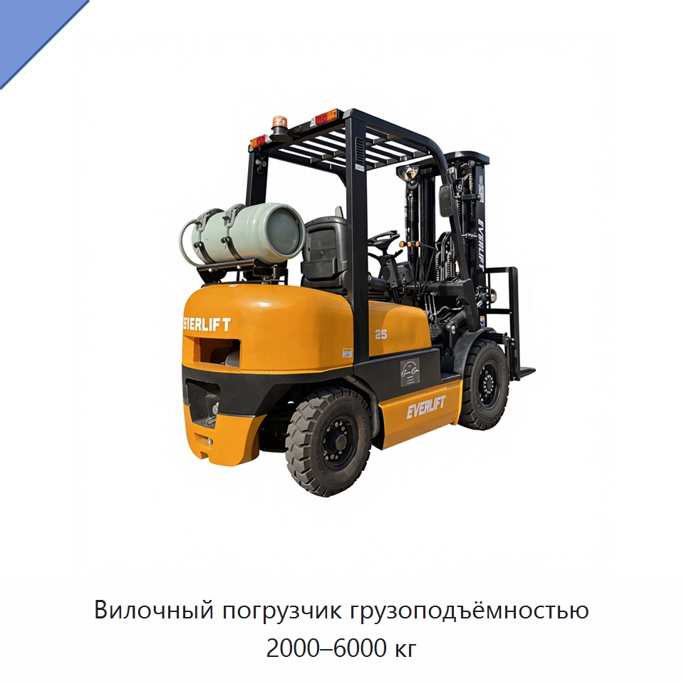 Вилочный погрузчик грузоподъёмностью 2000–6000 кг — Вилочные погрузчики