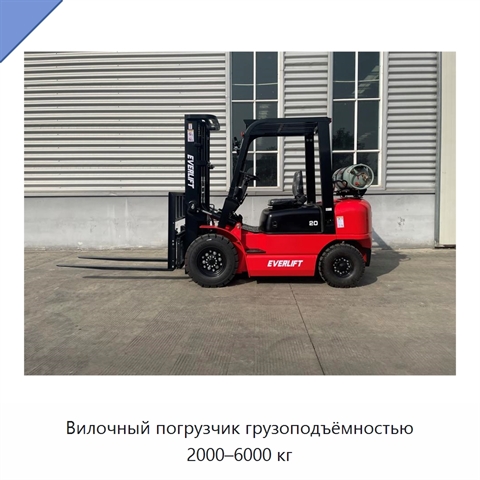Вилочный погрузчик грузоподъёмностью 2000–6000 кг