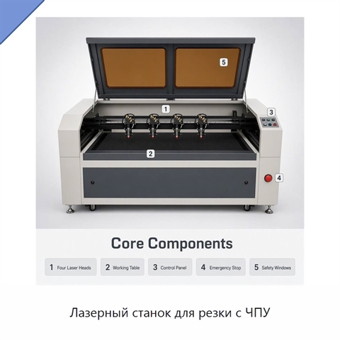Лазерный станок для резки с ЧПУ