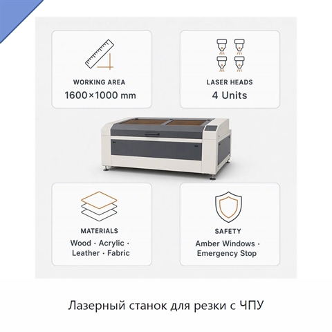 Лазерный станок для резки с ЧПУ