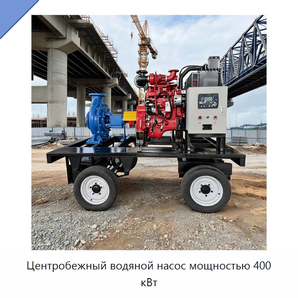 Центробежный водяной насос мощностью 400 кВт — Насосы