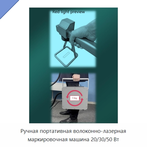 Ручная портативная волоконно-лазерная маркировочная машина 20/30/50 Вт