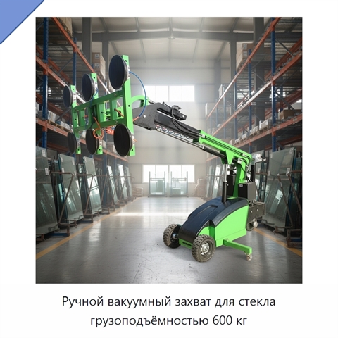 Ручной вакуумный захват для стекла грузоподъёмностью 600 кг