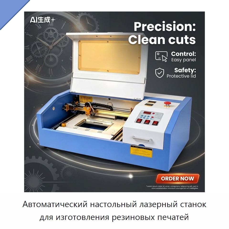 Автоматический настольный лазерный станок для изготовления резиновых печатей — Лазерные гравировальные станки