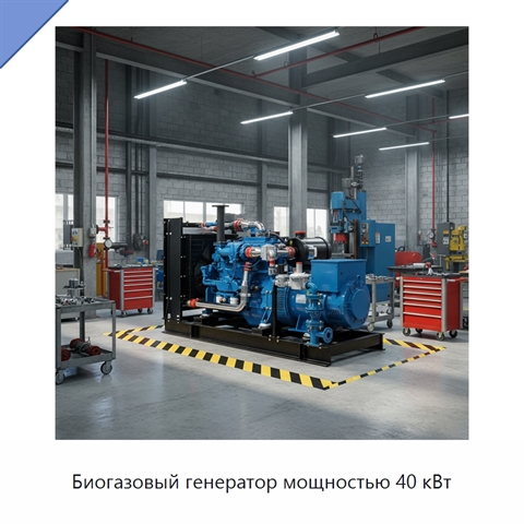 Биогазовый генератор мощностью 40 кВт