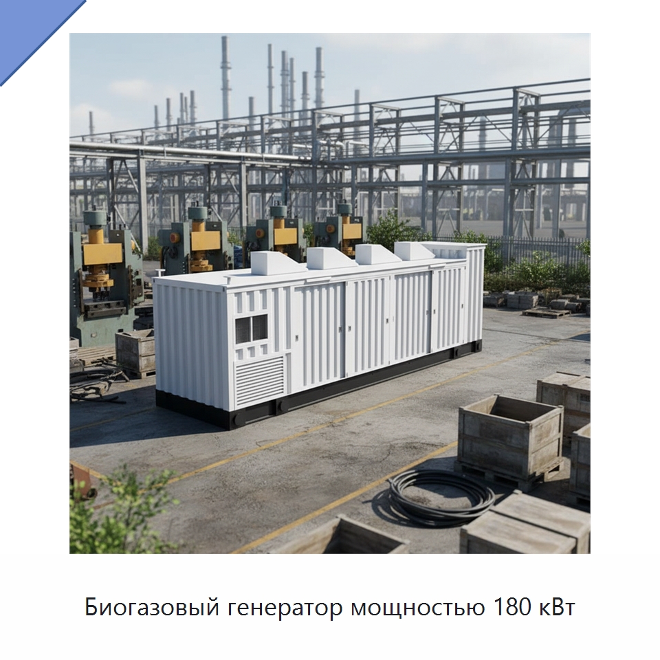 Биогазовый генератор мощностью 180 кВт — Газотурбинные генераторы
