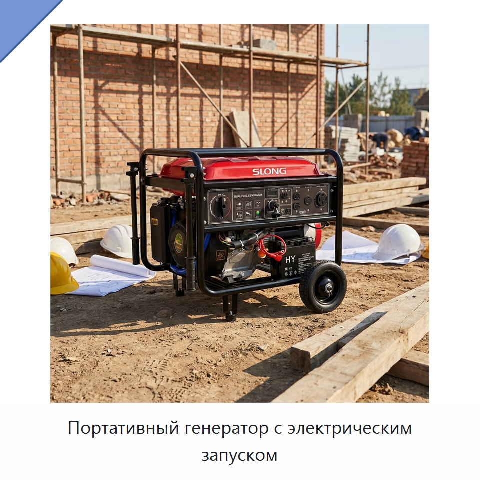 Портативный генератор с электрическим запуском — Бензиновые генераторы