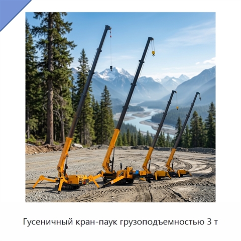 Гусеничный кран-паук грузоподъемностью 3 т