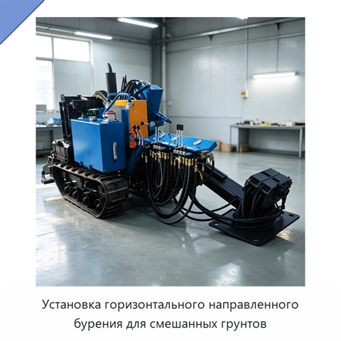 Установка горизонтального направленного бурения для смешанных грунтов