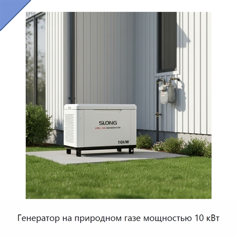 Генератор на природном газе мощностью 10 кВт