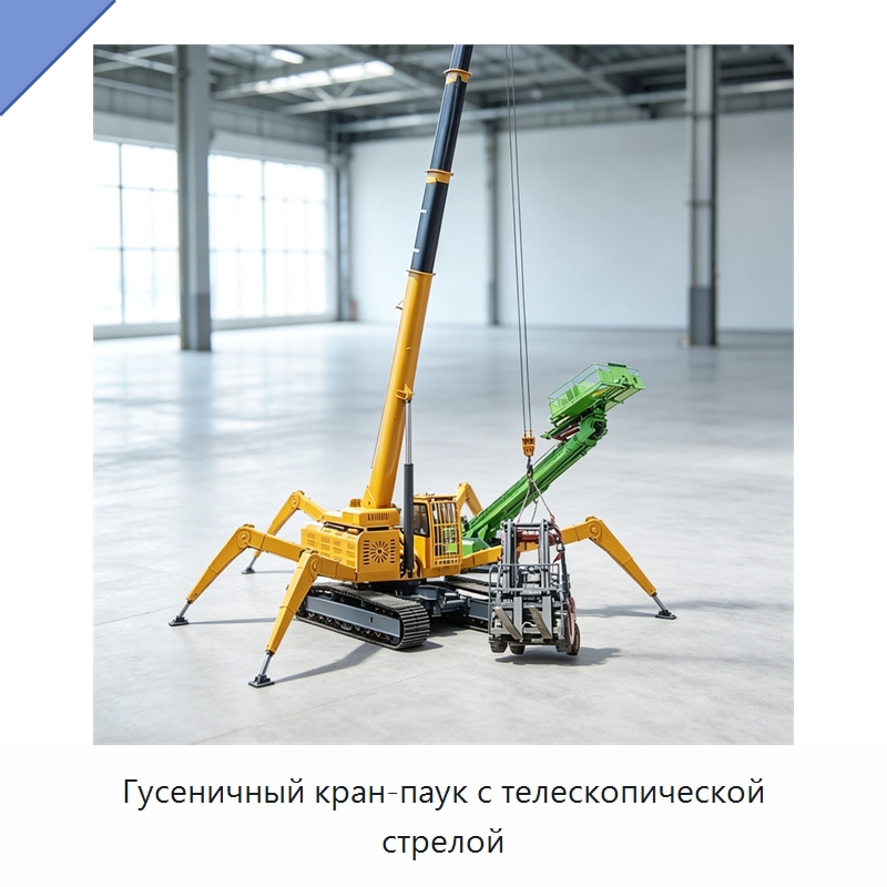 Гусеничный кран-паук с телескопической стрелой — Краны