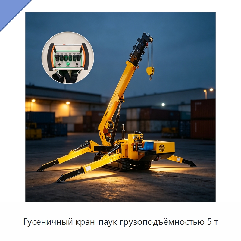 Гусеничный кран-паук грузоподъёмностью 5 т — Краны