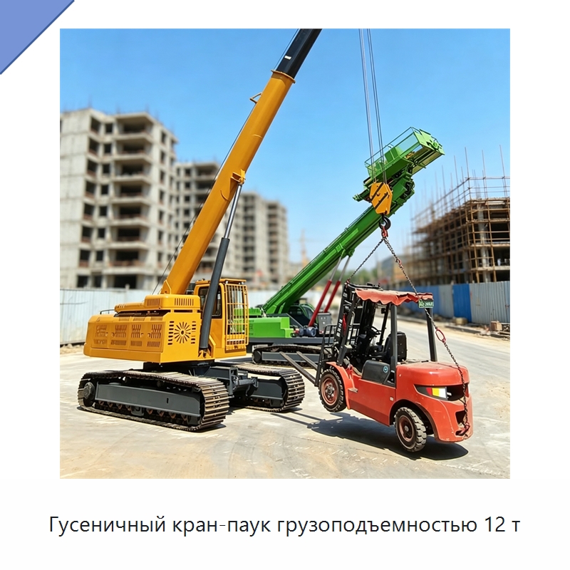 Гусеничный кран-паук грузоподъемностью 12 т — Краны