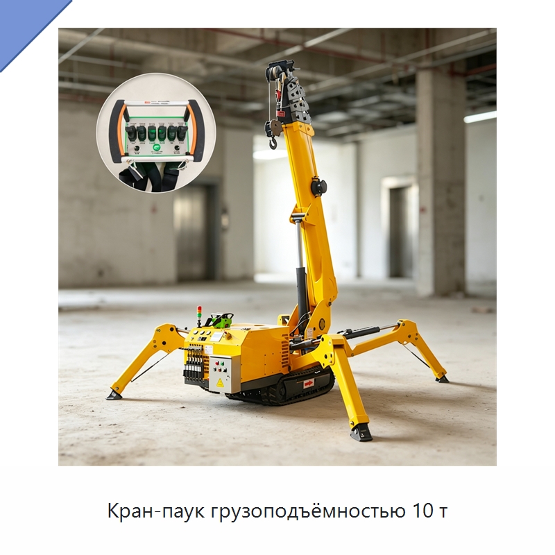 Кран-паук грузоподъёмностью 10 т — Краны