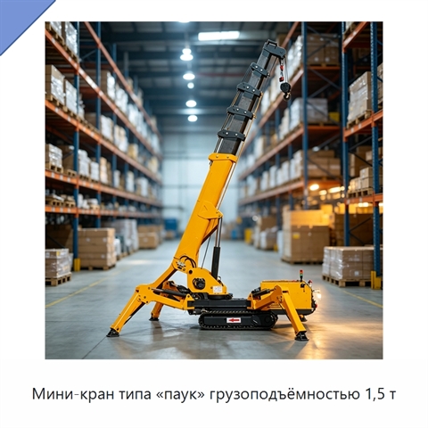 Мини-кран типа «паук» грузоподъёмностью 1,5 т