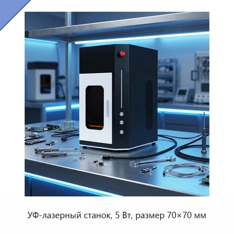 УФ-лазерный станок, 5 Вт, размер 70×70 мм