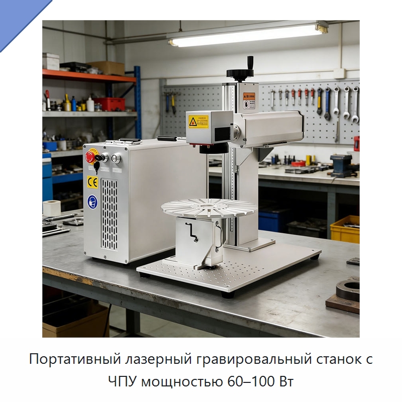 Портативный лазерный гравировальный станок с ЧПУ мощностью 60–100 Вт — Лазерные маркировочные станки