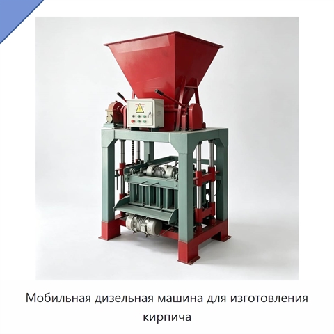 Мобильная дизельная машина для изготовления кирпича