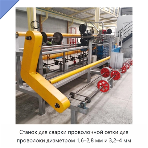 Станок для сварки проволочной сетки для проволоки диаметром 1,6–2,8 мм и 3,2–4 мм