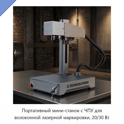 Портативный мини-станок с ЧПУ для волоконной лазерной маркировки, 20/30 Вт