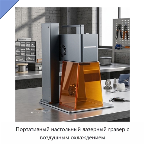 Портативный настольный лазерный гравер с воздушным охлаждением