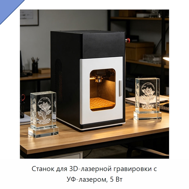 Станок для 3D-лазерной гравировки с УФ-лазером, 5 Вт — Лазерные гравировальные станки