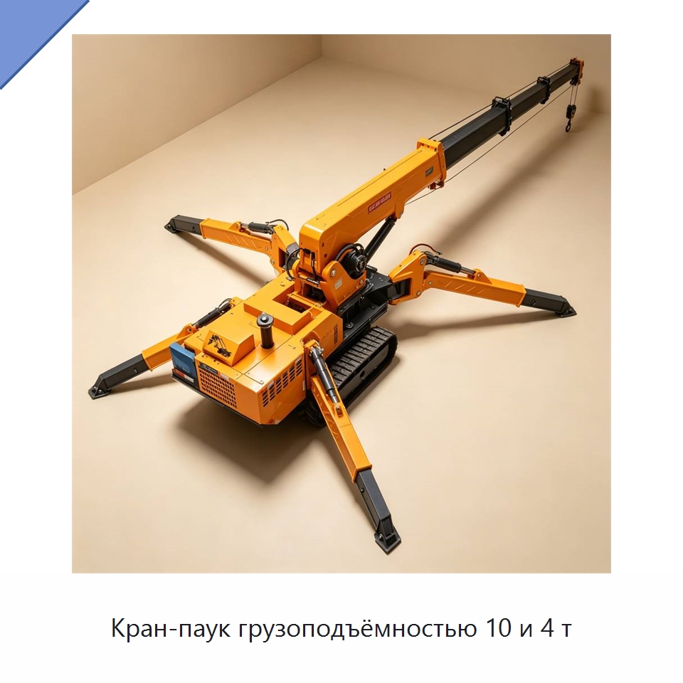 Кран-паук грузоподъёмностью 10 и 4 т — Краны
