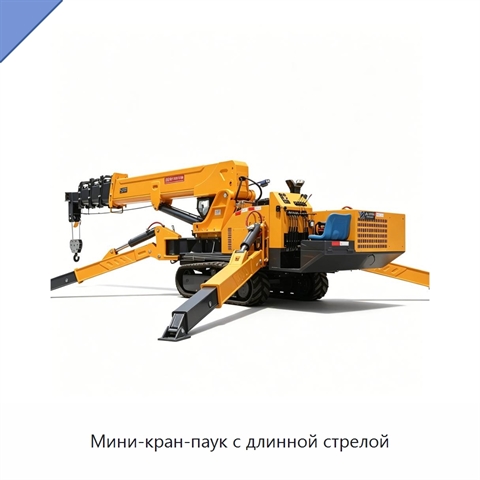 Мини-кран-паук с длинной стрелой