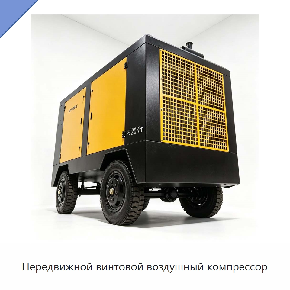 Передвижной винтовой воздушный компрессор — Запчасти для оборудования по производству строительных материалов