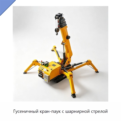 Гусеничный кран-паук с шарнирной стрелой