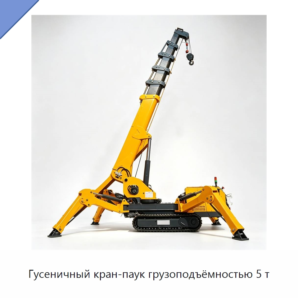 Гусеничный кран-паук грузоподъёмностью 5 т — Краны