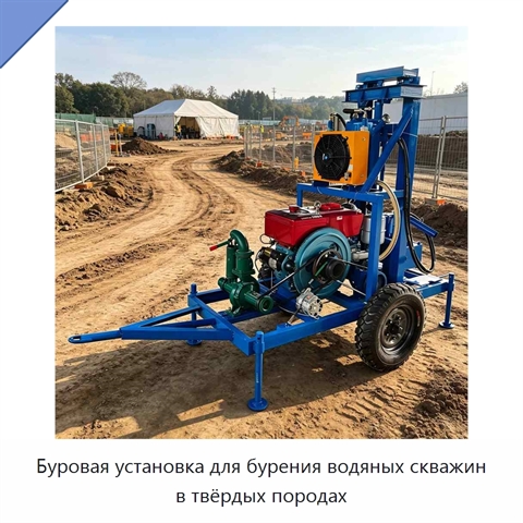 Буровая установка для бурения водяных скважин в твёрдых породах