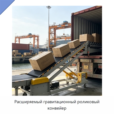 Расширяемый гравитационный роликовый конвейер