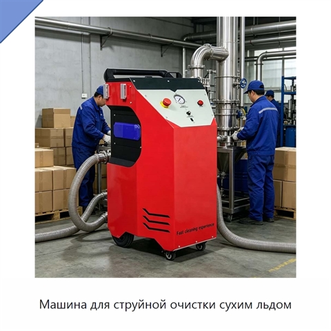 Машина для струйной очистки сухим льдом