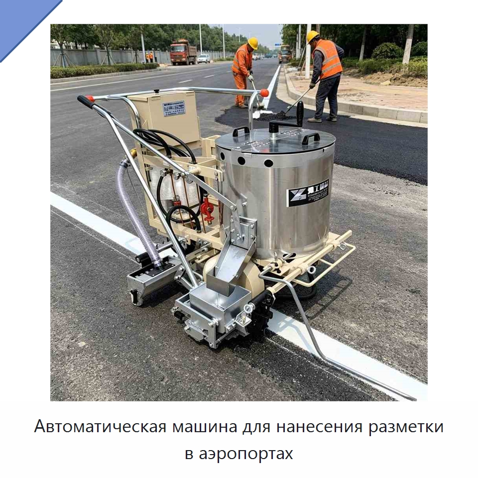 Автоматическая машина для нанесения разметки в аэропортах — Дорожная техника