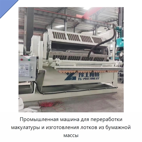 Промышленная машина для переработки макулатуры и изготовления лотков из бумажной массы