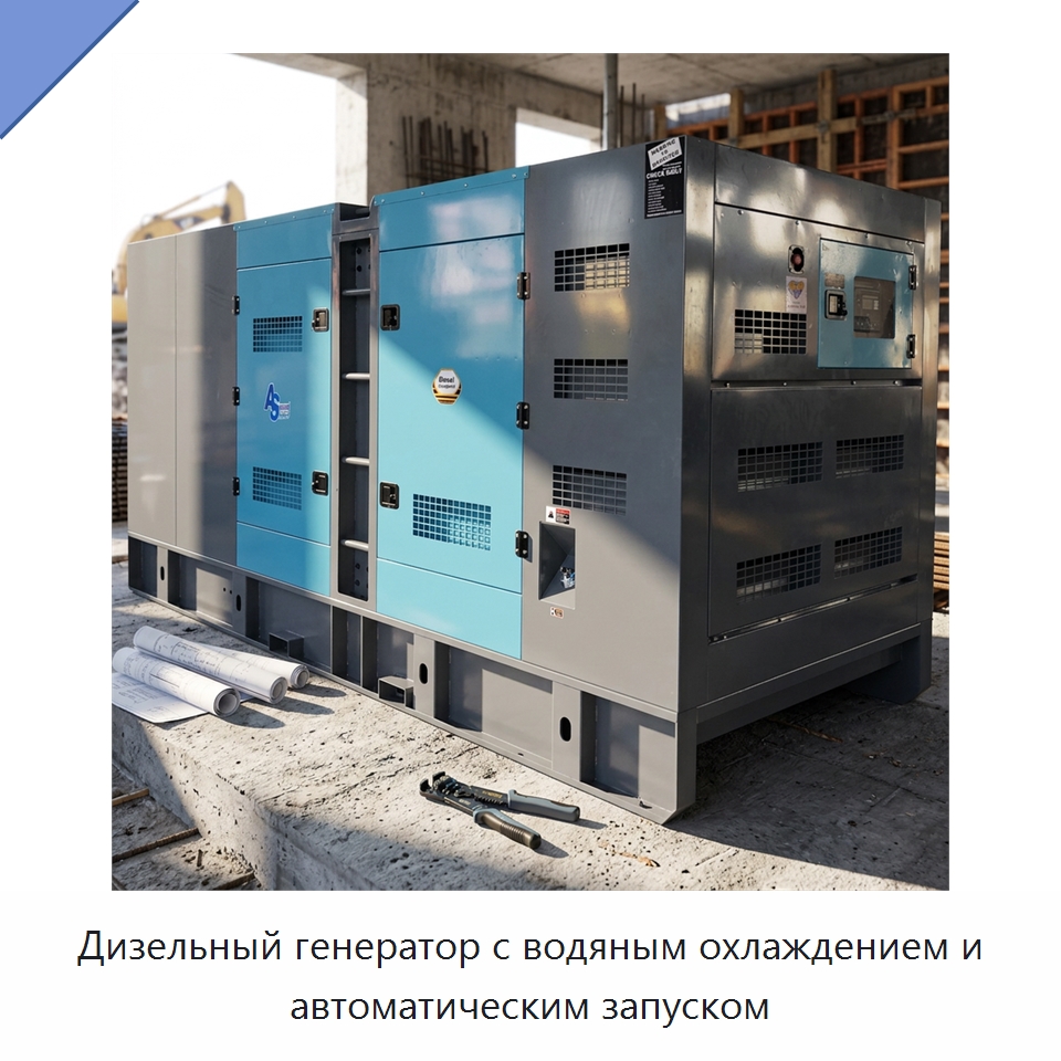 Дизельный генератор с водяным охлаждением и автоматическим запуском — Дизельные генераторы