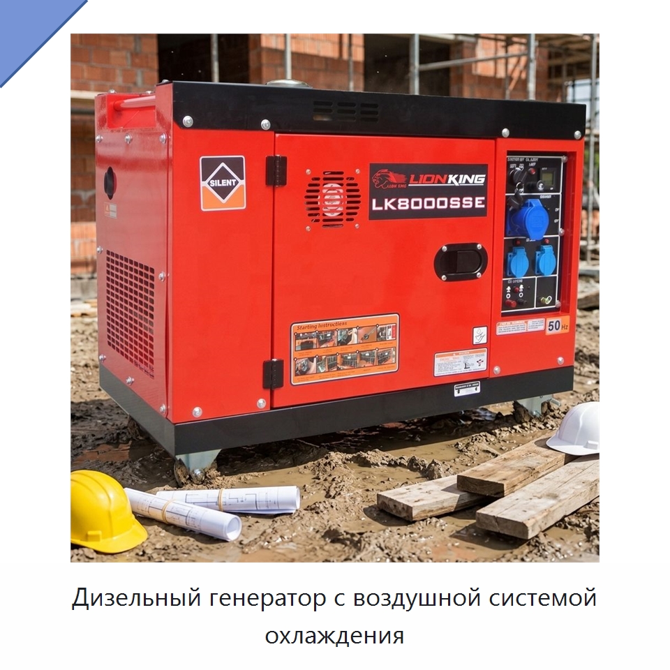 Дизельный генератор с воздушной системой охлаждения — Дизельные генераторы