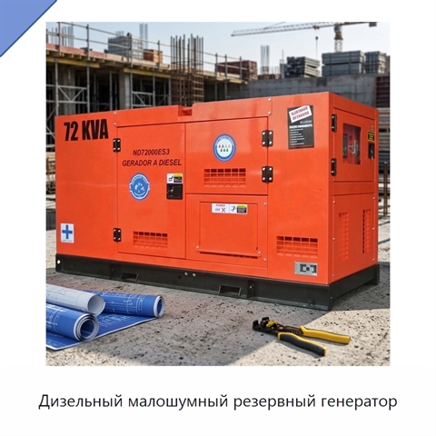 Дизельный малошумный резервный генератор