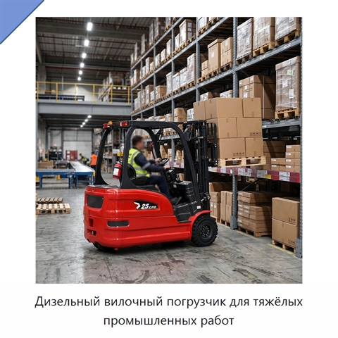 Дизельный вилочный погрузчик для тяжёлых промышленных работ