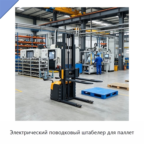 Электрический поводковый штабелер для паллет